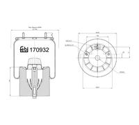 FEBI BILSTEIN 170932 Soffietto, Sospensione pneumatica