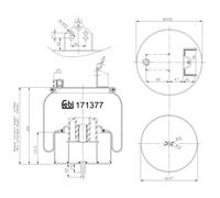 FEBI BILSTEIN 171377 Soffietto, Sospensione pneumatica
