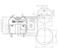 Ferdinand Bilstein Soffietto sospensione pneumatica 175642 per SCANIA T 8.867 2005-2019