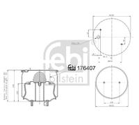 FEBI BILSTEIN 176407 Soffietto, Sospensione pneumatica per VOLVO