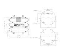 FEBI BILSTEIN 176408 Soffietto, Sospensione pneumatica