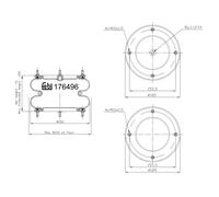 FEBI BILSTEIN 176496 Soffietto, Sospensione pneumatica