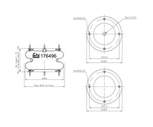 FEBI BILSTEIN 176496 Soffietto, Sospensione pneumatica