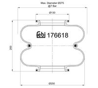 FEBI BILSTEIN 176618 Soffietto, Sospensione pneumatica