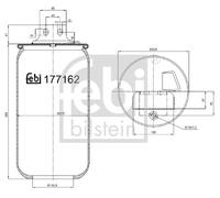 FEBI BILSTEIN 177162 Soffietto, Sospensione pneumatica per IVECO