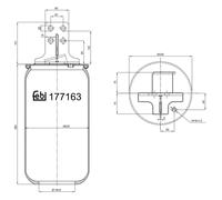 FEBI BILSTEIN 177163 Soffietto, Sospensione pneumatica