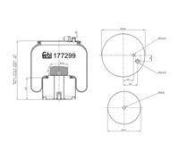 FEBI BILSTEIN 177299 Soffietto, Sospensione pneumatica