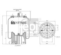 FEBI BILSTEIN 177595 Soffietto, Sospensione pneumatica