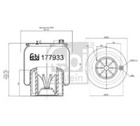 FEBI BILSTEIN 177933 Soffietto, Sospensione pneumatica per MERCEDES-BENZ