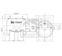 FEBI BILSTEIN 179004 Soffietto, Sospensione pneumatica