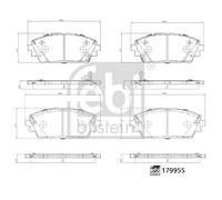 FEBI BILSTEIN 179955 Kit pastiglie freno, Freno a disco per MAZDA