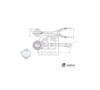 FEBI BILSTEIN Braccio oscillante 183054 sospensione ruota posteriore Sx per Mercedes-Benz