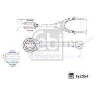 FEBI BILSTEIN 183054 Braccio oscillante, Sospensione ruota per MERCEDES-BENZ