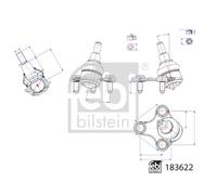FEBI BILSTEIN 183622 Giunto di supporto / guida per VW