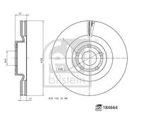 FEBI BILSTEIN 184664 Disco freno per FORD