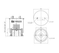 FEBI BILSTEIN 185225 Soffietto, Sospensione pneumatica