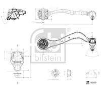 FEBI BILSTEIN 185539 Braccio oscillante, Sospensione ruota per BMW,BMW (BRILLIAN