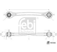 FEBI BILSTEIN 185566 Braccio oscillante, Sospensione ruota per AUDI