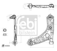 FEBI BILSTEIN 185903 Braccio oscillante, sospensione ruota