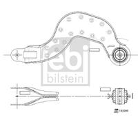 FEBI BILSTEIN 185909 Braccio oscillante, Sospensione ruota per MERCEDES-BENZ