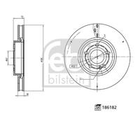 FEBI BILSTEIN 186182 Disco freno per MERCEDES-BENZ