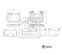 FEBI BILSTEIN 186406 Kit pastiglie freno, Freno a disco per MERCEDES-BENZ