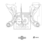 FEBI BILSTEIN 186459 Braccio oscillante, Sospensione ruota per MAZDA