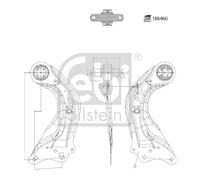 FEBI BILSTEIN 186460 BRACCIO OSCILLANTE, SOSPENSIONE RUOTA