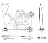 FEBI BILSTEIN 187784 Braccio oscillante, Sospensione ruota per TOYOTA