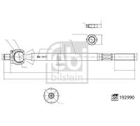 FEBI BILSTEIN Snodo assiale 192990 per Toyota Avensis - Tirante interno anteriore