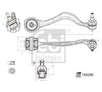 FEBI BILSTEIN 194290 Braccio oscillante, sospensione ruota