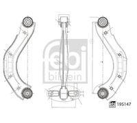 FEBI BILSTEIN 195147 Braccio oscillante, sospensione ruota