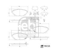 FEBI BILSTEIN 196126 Kit pastiglie freni