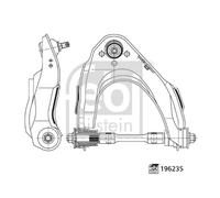 FEBI BILSTEIN 196235 Braccio oscillante, Sospensione ruota per FORD
