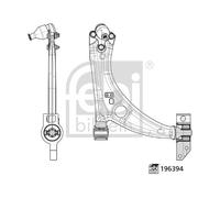 FEBI BILSTEIN 196394 Braccio oscillante, Sospensione ruota per VW