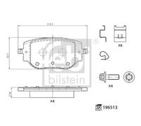 FEBI BILSTEIN 196513 Kit pastiglie freni