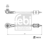 Febi Bilstein Bielletta barra stabilizzatrice 196516 Posteriore SX per Ford Focus IV