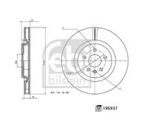 FEBI BILSTEIN 196937 Disco freno per MG