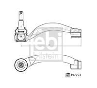 FEBI BILSTEIN 197253 Testa barra d'accoppiamento per JAGUAR