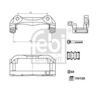 FEBI BILSTEIN 199188 Supporto, Pinza freno per LAND ROVER