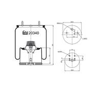 FEBI BILSTEIN 20340 Soffietto, Sospensione pneumatica