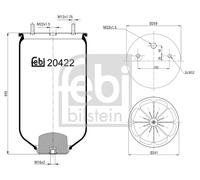 FEBI BILSTEIN 20422 Soffietto, Sospensione pneumatica