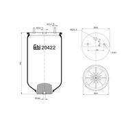 FEBI BILSTEIN 20422 Soffietto, Sospensione pneumatica