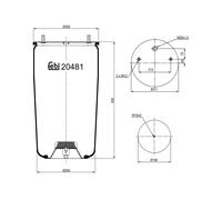 FEBI BILSTEIN 20481 Soffietto, Sospensione pneumatica