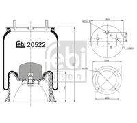 FEBI BILSTEIN Soffietto, Sospensione pneumatica 20522