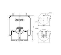 FEBI BILSTEIN 20581 Soffietto, Sospensione pneumatica