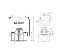 FEBI BILSTEIN 20681 Soffietto, Sospensione pneumatica