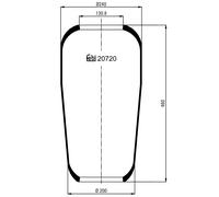 FEBI BILSTEIN Soffietto, Sospensione pneumatica compatibile con MAN VOLVO BPW