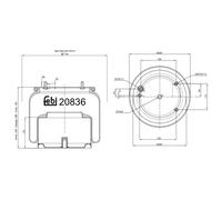 FEBI BILSTEIN 20836 Soffietto, Sospensione pneumatica