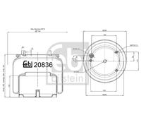 FEBI BILSTEIN 20836 Soffietto, Sospensione pneumatica per DAF